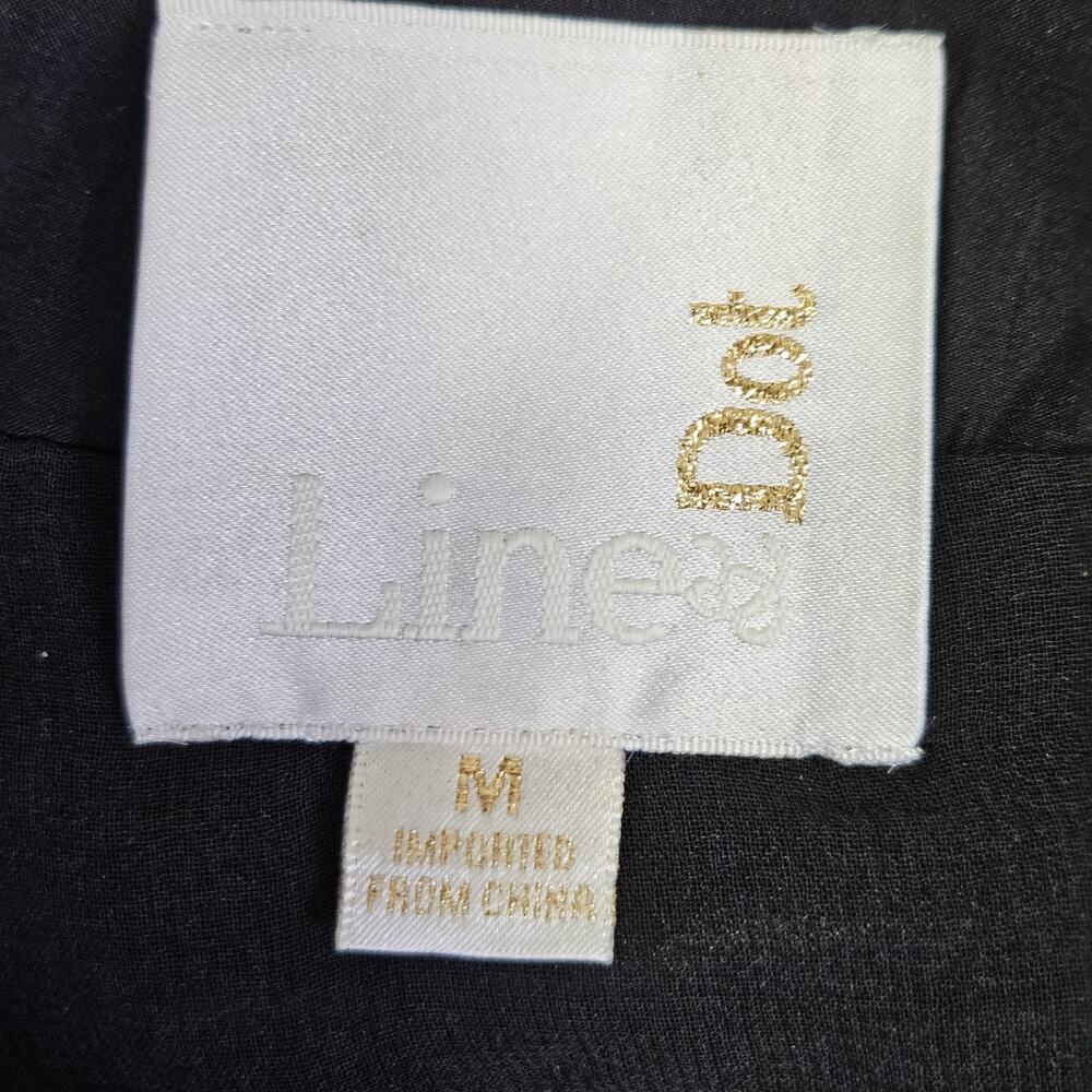 Line & Dot 100% Silk Wide Leg Pant Women M Revolve Minimal Quiet Luxury Black - Picture 10 of 16